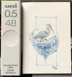 poise (color pencil and graphite, lead holder for scale) poise (color pencil and graphite, lead holder for scale)